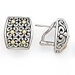 18K SILVER OMEGA CLIP EARRINGS