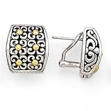 18K SILVER OMEGA CLIP EARRINGS