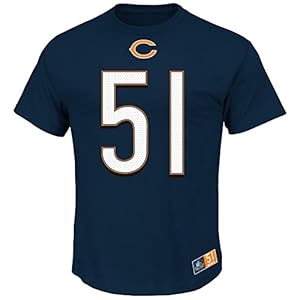 Dick Butkus #51 Chicago Bears NFL Men's Hall of Fame Eligible Receiver II T-shirt (Small)