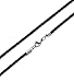 FIBO STEEL 3mm Stainless Steel Clasp Braided Leather Necklace for Men Women Rope Chain, 22 inches