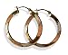 9ct Gold Ladies Tri Colour Diamond Cut Hoop Earrings