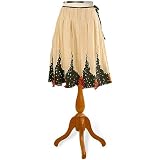 Contrast Roses Embroidered Long Skirt (Petite, Tall & Misses Sizes XS-3X)