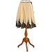 Contrast Roses Embroidered Long Skirt (Petite, Tall & Misses Sizes XS-3X)