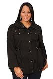 Black Multi Pocket Puff Hem Coat