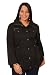 Black Multi Pocket Puff Hem Coat