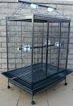 Brand New Parrot Bird Wrought Iron Cage Play-Top With Wheels 40x30x71