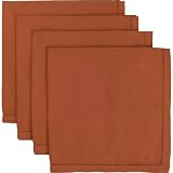 Now Designs Set of 4 Linen Blend Napkins, Nutmeg