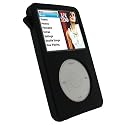 iGadgitz Black Silicone Skin Case Cover for Apple iPod Classic 80GB, 120GB & Latest 6th Generation 160gb launched Sept 09 + Screen Protector & Lanyard