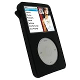 iGadgitz Black Silicone Skin Case Cover for Apple iPod Classic 80GB, 120GB & Latest 6th Generation 160gb launched Sept 09 + Screen Protector & Lanyard
