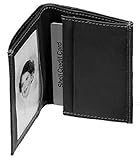 UPC 766913648714 product image for Cowhide Nappa Leather Two Fold Business Card Case III Color: Black | upcitemdb.com