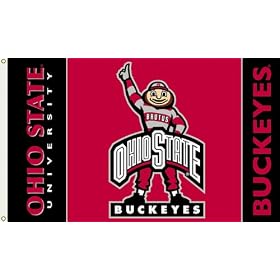 NCAA Ohio State Buckeyes 3-by-5 Foot Flag Brutus with Grommets