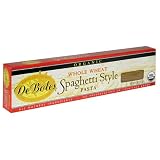 De Boles Pasta Organic Whole Wheat Spaghetti, 8-Ounce Boxes (Pack of 12)