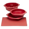 Silicone Solutions Red Cake Baking Set