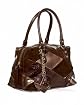 Diamond Suede Snake Satchel Product Image