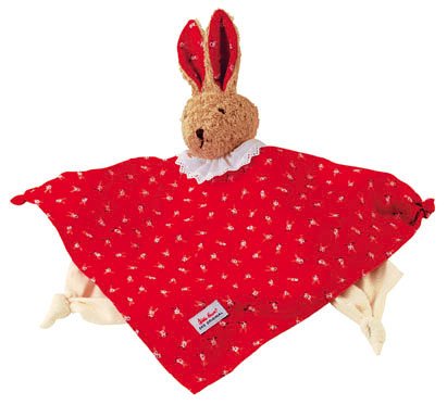 Childrens Toyshop  Spielwaren : Käthe Kruse 74263 Schmusetuch Hase rot