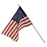 30X50 US Nylon flag with sewn stripes and embroidered stars with 5