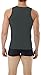 Underworks Mens Microfiber Compression Tank 3-Pack, Medium, White Black Dark Grey