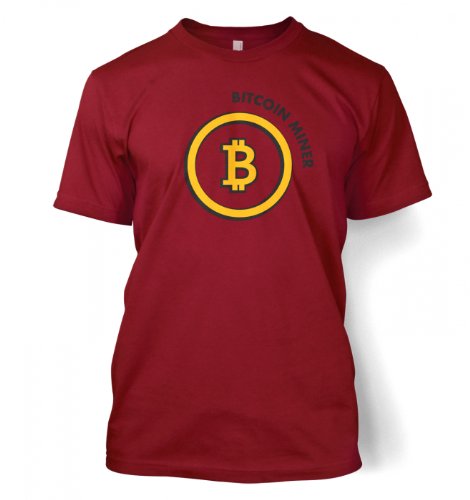Something Geeky PP – Bitcoin Miner T-shirt  Cardinal Red