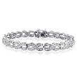 Sterling Silver 1.00 Carat Diamond Tennis-Bracelets 7.5"