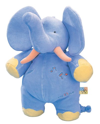 Childrens Toyshop  Third Party New : John Lennon 669822 - Spieluhr Kuscheltier, Elefant, blau