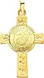 14K Gold Cross Marine Corps Insignia Pendant