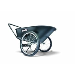 Agri-Fab 45-0226 6-Cubic Feet Poly Garden Cart, Push, Black by 