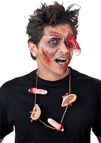 Zombie Eye Patch and Necklace Halloween Costume Accessories Set