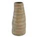 EXP Handcrafted Spring Fresh Terracotta Abstract Vase With Green And Cream Swirl Design