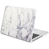 MacBook Pro 13 Retina Case, GMYLE Rubber Coated for MacBook Pro 13 inch with Retina Display (Model: A1425 and A1502) - White Marble Pattern Rubber Coated Hard Shell Cover (Not fit for Macbook Pro 13 inch)