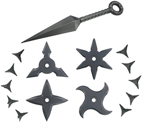 Halloween Ninja Rubber Throwing Star - Mixed Shuriken - 15pc Set [Sports]