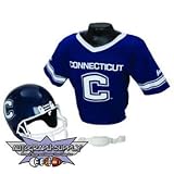 Connecticut Huskies NCAA Football Helmet and Jersey Set