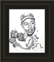 Atlanta Braves Framed Hank Aaron Milwaukee Brewers Lithograph -