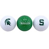 Michigan State Spartans 3 Pack Golf Balls