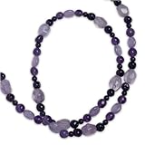 Long Shades of Amethyst Beaded Necklace