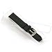 Black Leather Oilskin Watchband & Buckle Watch Band Long 18mm