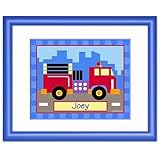 Trains, Planes and Trucks TRUCK Blue Personalized Print