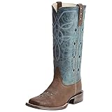 Ariat Women's Ranch Luxe Cowgirl Boot Square Toe Brown US