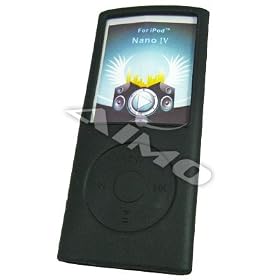 Ipod Nano 4G Accessories - Premium Black Ipod Nano 4th Generation Soft Silicone Rubber Skin Case Cover