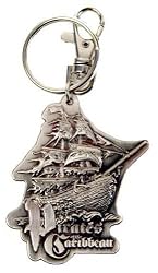 Pirates of the Caribbean Ship Pewter Key Chain
