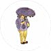 Flower Children 4 inch Square Coaster China Aster
