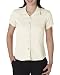 Cubavera Women's Bedford Cord Camp Shirt - IVORY - Small