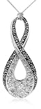 Sterling Silver Marcasite Figure Eight Necklace