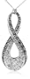 Sterling Silver Marcasite Figure Eight Necklace