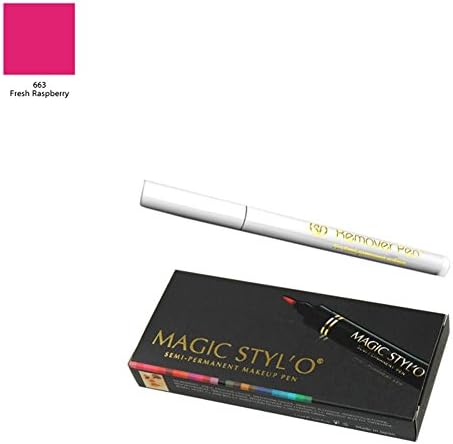 Bundle of 2 Items: Magic Stylo Semi Permanent Makeup Pen in Fresh Raspberry with Remover Pen