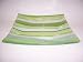 Lime Green Glass candle holder Plate Asian Style 9