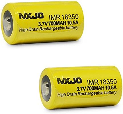 2 MXJO IMR 18350 10.5A 700mAh 3.7v Rechargeable Button Top Batteries