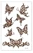 Henna Style Butterfly Glitter Temporary Tattoo