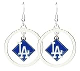 LA Dodgers - MLB Floating Logo Hoop Earrings