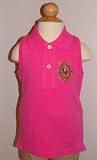 Ralph Lauren Girls Sleeveless Polo Shirt with Multicolored Polo Pony Crest