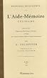 L'Aide-M�moire culinaire